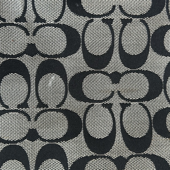 Coach Devin Black White Canvas Large Shoulder bag - Picture 9 of 16